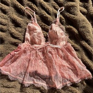 Victoria's Secret Pink Lace Babydoll Top
